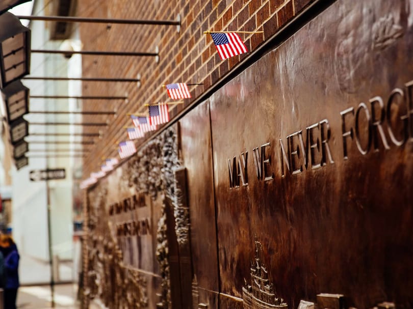 911 Ground Zero firefighter memorial up close