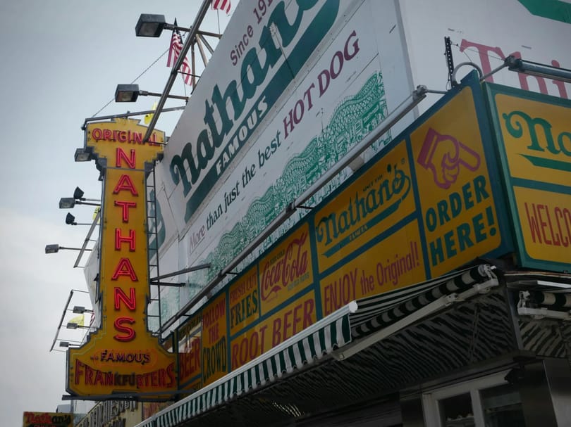 Nathan's Famous Hot Dogs in Coney Island, New York
