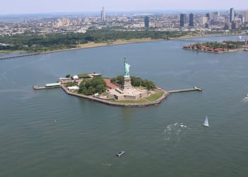 A bird’s eye view of the Liberty island