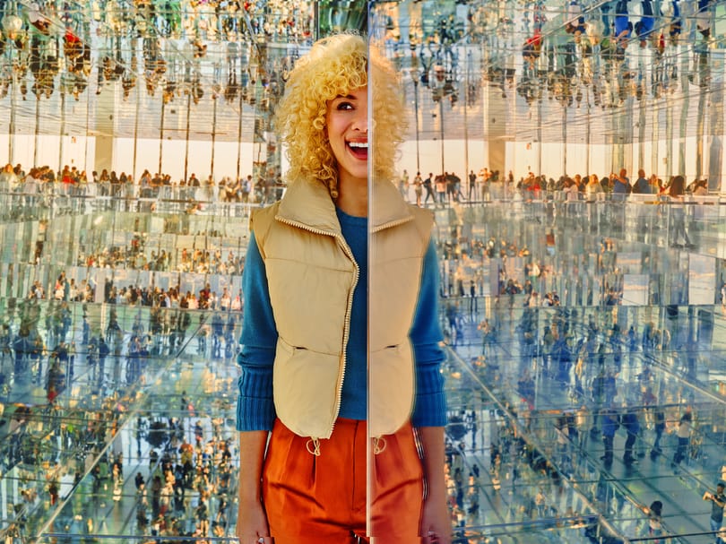The mirrored Transcendence installation at Summit One Vanderbilt in New York